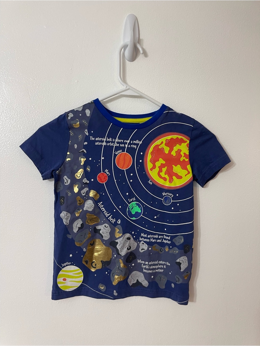 Mini Boden Navy Blue Space Graphic Tee - Picture 2 of 5